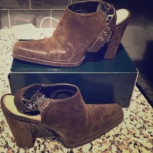 Leather 6.5 Women Wedge Booties